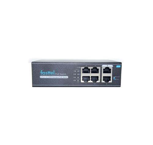 Fasttel PoE Switch 1x in en 4xPOE uit
