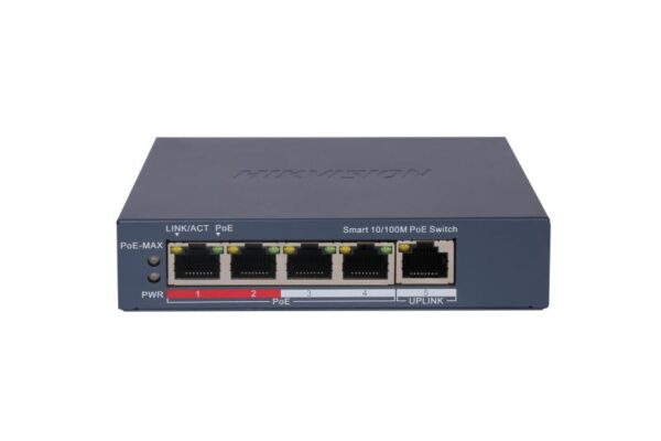 Hikvision 4 poort PoE switch
