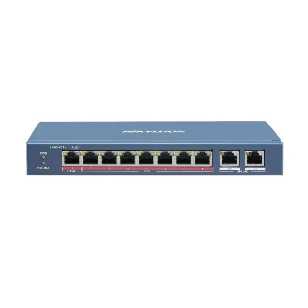 Hikvision 8 poort PoE switch