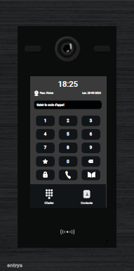 Entrya Vision DX-F buitenpost met touchscreen, inbouw
